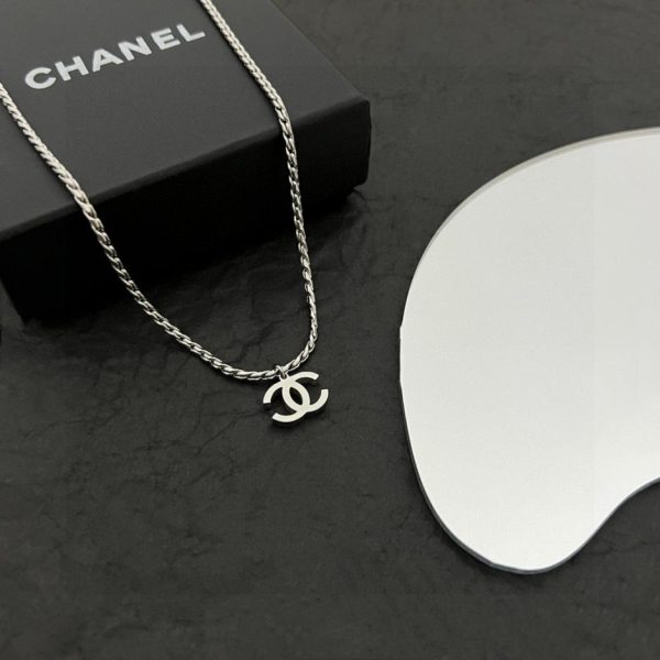 réplica,joyas,joyería,1:1,replica,fake,lujo,barato Collar con colgante redondo de perlas doble C de Chanel