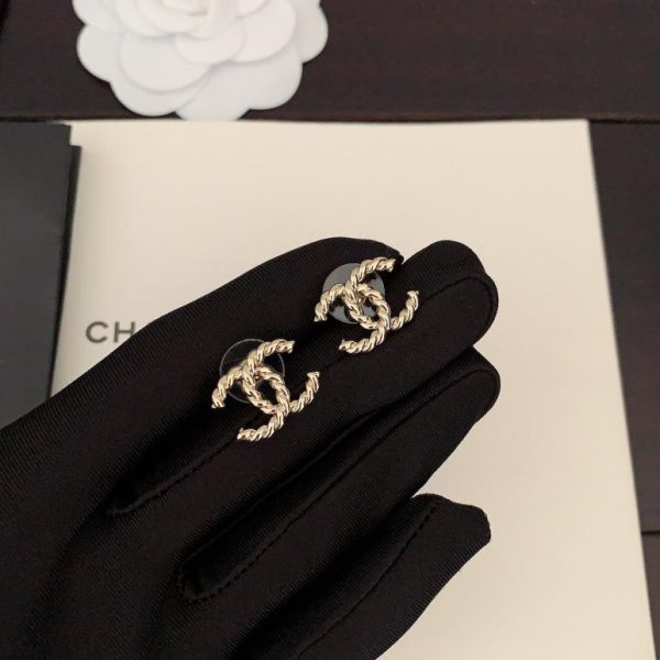réplica,joyas,joyería,1:1,replica,fake,lujo,barato Pendientes torcidos Chanel