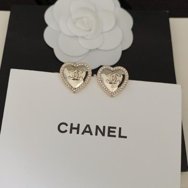 réplica,joyas,joyería,1:1,replica,fake,lujo,barato Pendientes de amor brillantes de Chanel