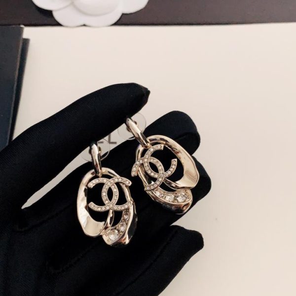 réplica,joyas,joyería,1:1,replica,fake,lujo,barato Pendientes ovalados irregulares Chanel