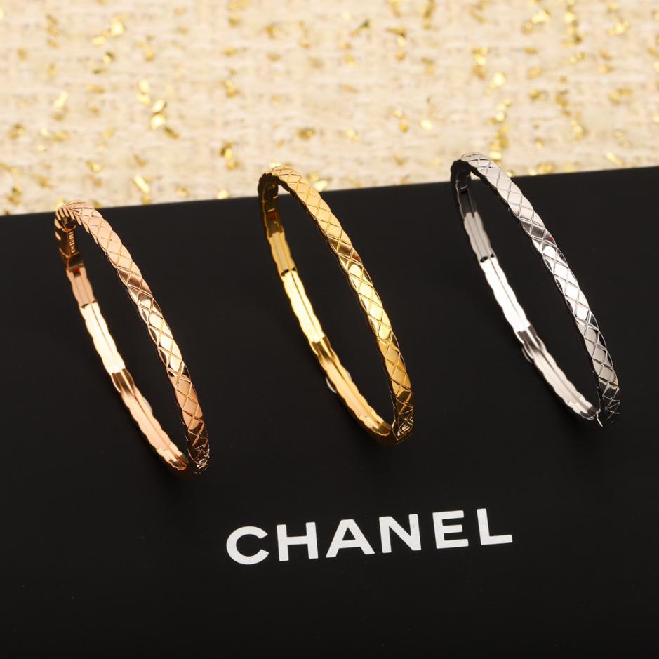 réplica,joyas,joyería,1:1,replica,fake,lujo,barato réplica,joyas,joyería,1:1,replica,fake,lujo,barato Pulsera estrecha de diamantes Chanel Coco sin diamantes