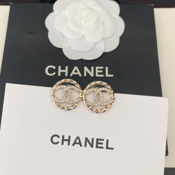 réplica,joyas,joyería,1:1,replica,fake,lujo,barato Pendientes redondos huecos Chanel