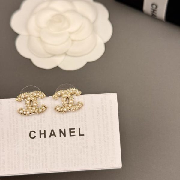 réplica,joyas,joyería,1:1,replica,fake,lujo,barato Pendientes de cuentas Chanel tamaño doble C