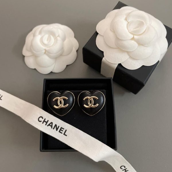 réplica,joyas,joyería,1:1,replica,fake,lujo,barato Pendientes de amor pequeños Chanel de piel de oveja