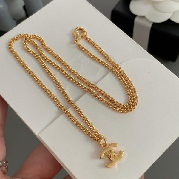 réplica,joyas,joyería,1:1,replica,fake,lujo,barato Collar de cadena retorcida perfumado de Chanel
