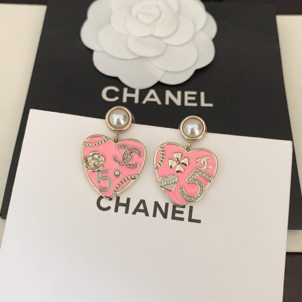 réplica,joyas,joyería,1:1,replica,fake,lujo,barato Pendientes de amor rosa Chanel