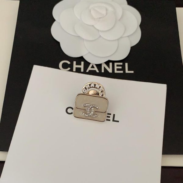 réplica,joyas,joyería,1:1,replica,fake,lujo,barato Pendientes redondos de resina blanca Chanel