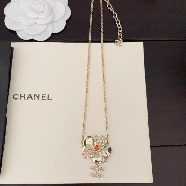 réplica,joyas,joyería,1:1,replica,fake,lujo,barato Collar Doble Camelia Chanel