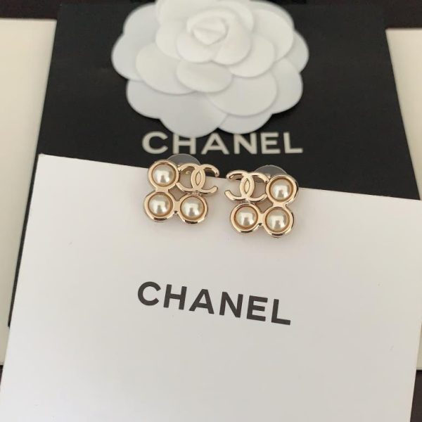 réplica,joyas,joyería,1:1,replica,fake,lujo,barato Pendientes de perlas Chanel