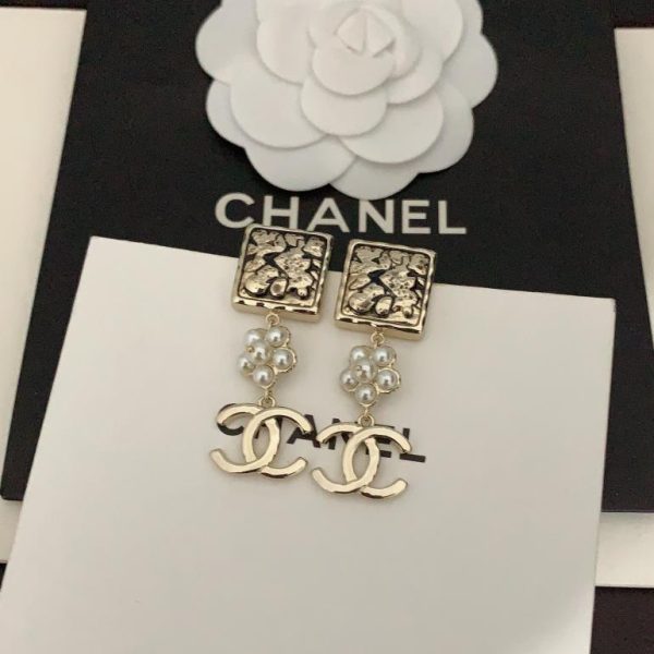 réplica,joyas,joyería,1:1,replica,fake,lujo,barato Pendientes de perlas de pétalos de Chanel