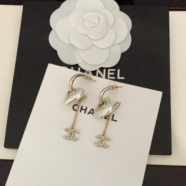 réplica,joyas,joyería,1:1,replica,fake,lujo,barato Gancho para la oreja Chanel Love