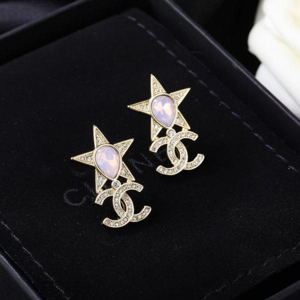 réplica,joyas,joyería,1:1,replica,fake,lujo,barato Pendientes Chanel 23 con diamantes de colores y doble c