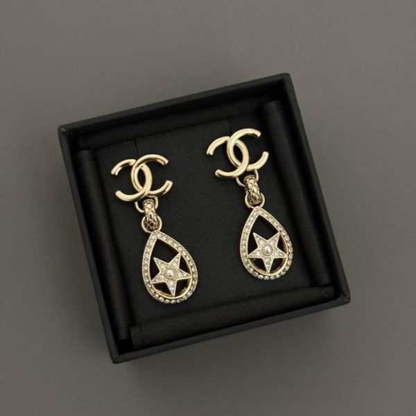 réplica,joyas,joyería,1:1,replica,fake,lujo,barato Pendientes Chanel Drop Star CC