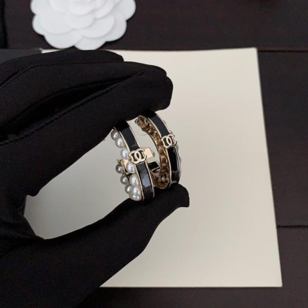 réplica,joyas,joyería,1:1,replica,fake,lujo,barato Ganchos para la oreja de perlas Chanel