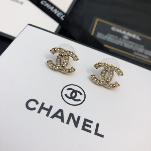 réplica,joyas,joyería,1:1,replica,fake,lujo,barato Pendientes Chanel doble C