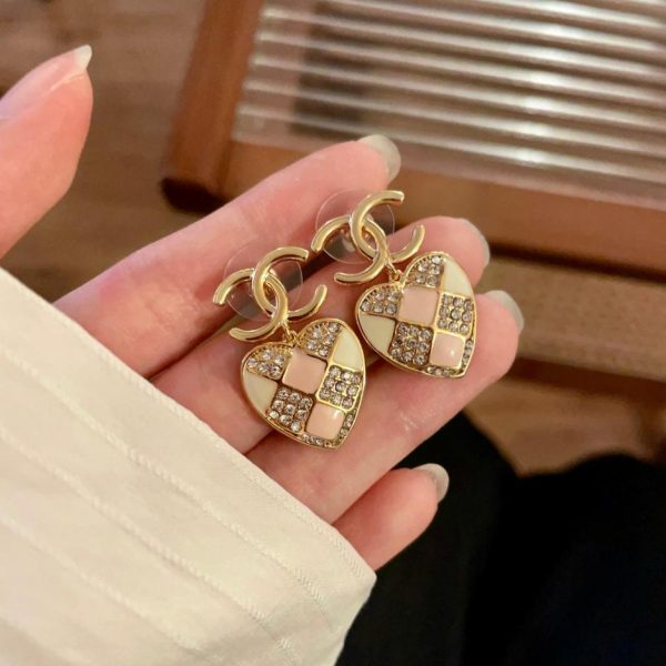 réplica,joyas,joyería,1:1,replica,fake,lujo,barato Pendientes Chanel doble C