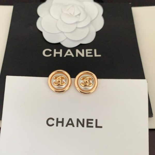 réplica,joyas,joyería,1:1,replica,fake,lujo,barato Pendientes redondos Chanel