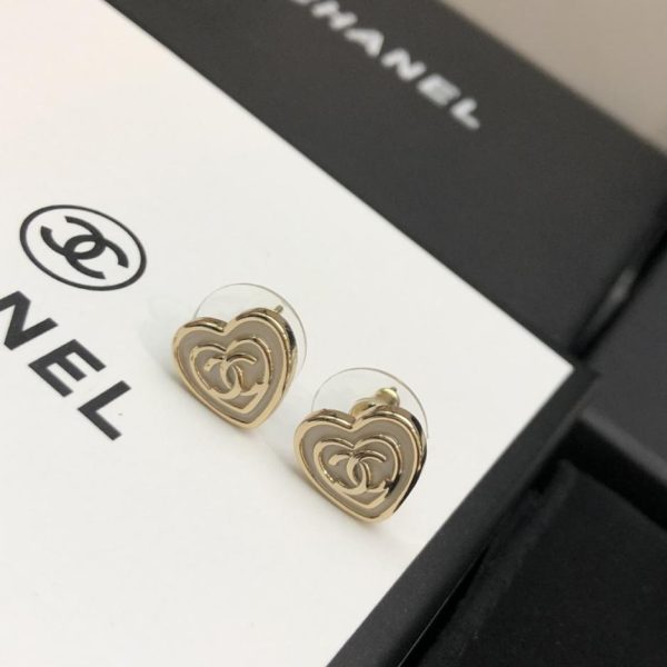 réplica,joyas,joyería,1:1,replica,fake,lujo,barato Pendientes Chanel en forma de corazón