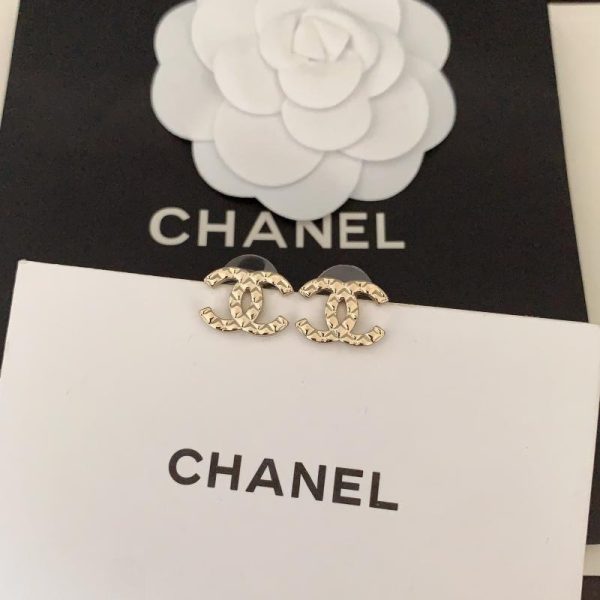 réplica,joyas,joyería,1:1,replica,fake,lujo,barato Pendientes Chanel mini cc en oro claro
