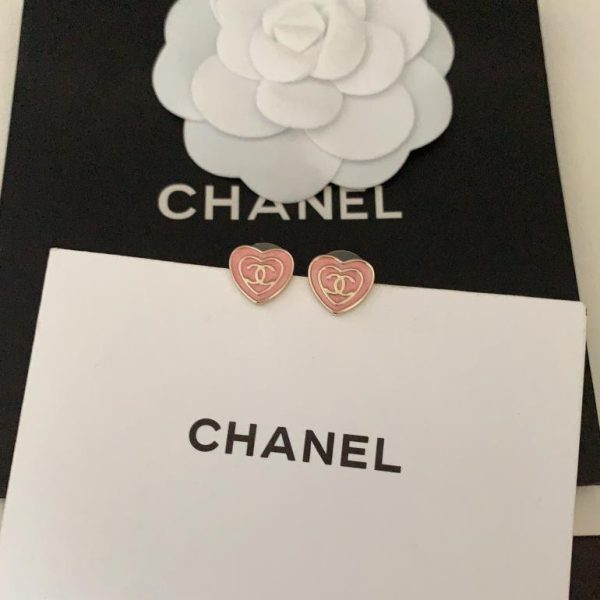 réplica,joyas,joyería,1:1,replica,fake,lujo,barato Pendientes Chanel mini amor rosa