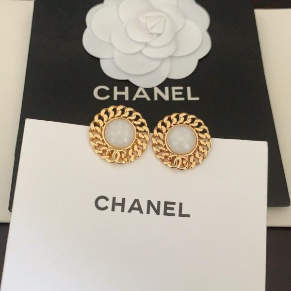réplica,joyas,joyería,1:1,replica,fake,lujo,barato Pendientes redondos vintage Chanel