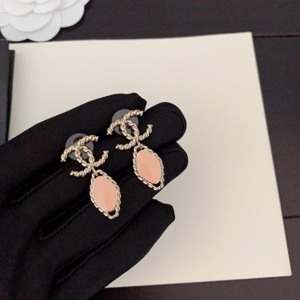réplica,joyas,joyería,1:1,replica,fake,lujo,barato Pendientes Chanel rosa
