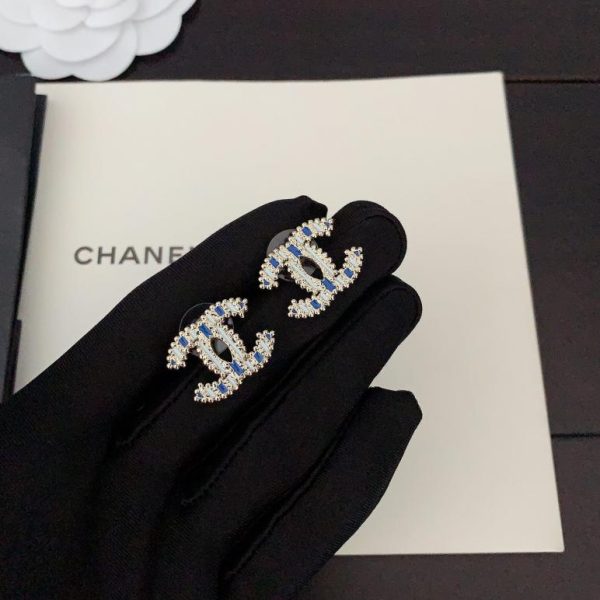 réplica,joyas,joyería,1:1,replica,fake,lujo,barato Pendientes Chanel cc bicolores