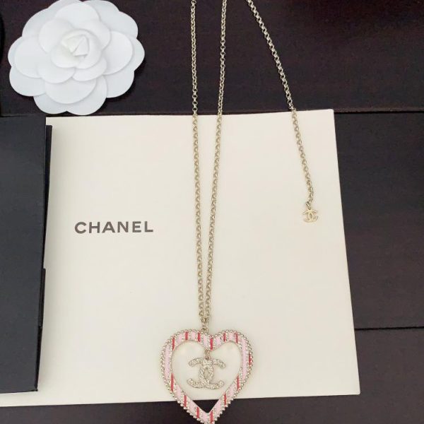 réplica,joyas,joyería,1:1,replica,fake,lujo,barato Broche de corazón grande rosa bicolor Chanel