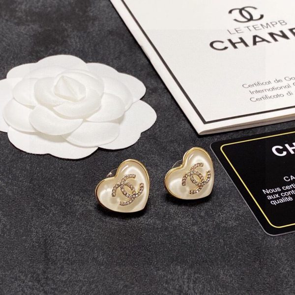 réplica,joyas,joyería,1:1,replica,fake,lujo,barato Pendientes Chanel love doble C