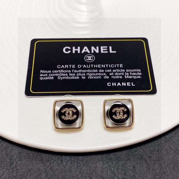 réplica,joyas,joyería,1:1,replica,fake,lujo,barato Pendientes de pasarela estilo Chanel doble C