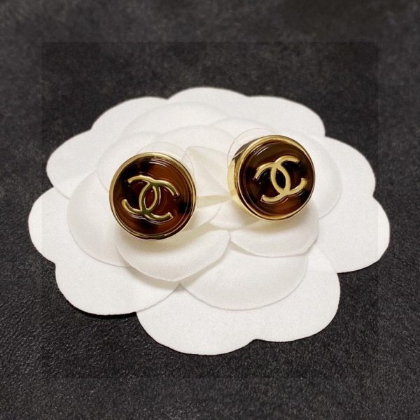 réplica,joyas,joyería,1:1,replica,fake,lujo,barato Pendientes coloridos Chanel doble C