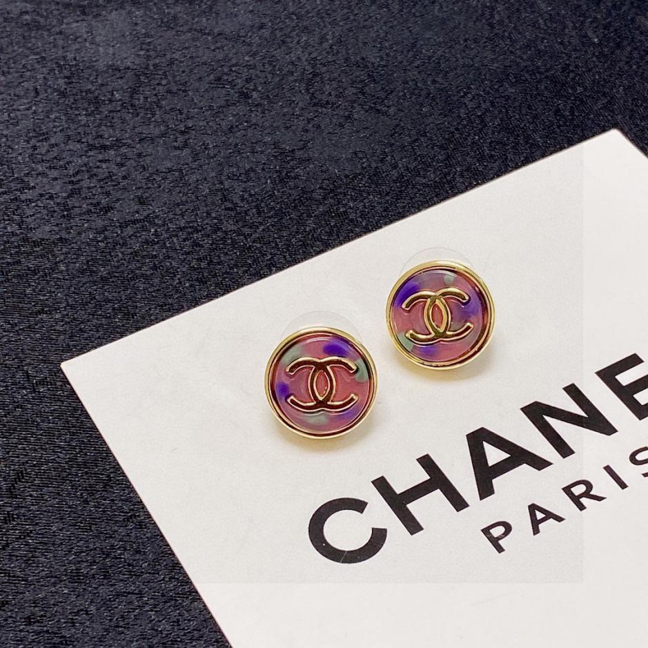 réplica,joyas,joyería,1:1,replica,fake,lujo,barato réplica,joyas,joyería,1:1,replica,fake,lujo,barato Pendientes coloridos Chanel doble C