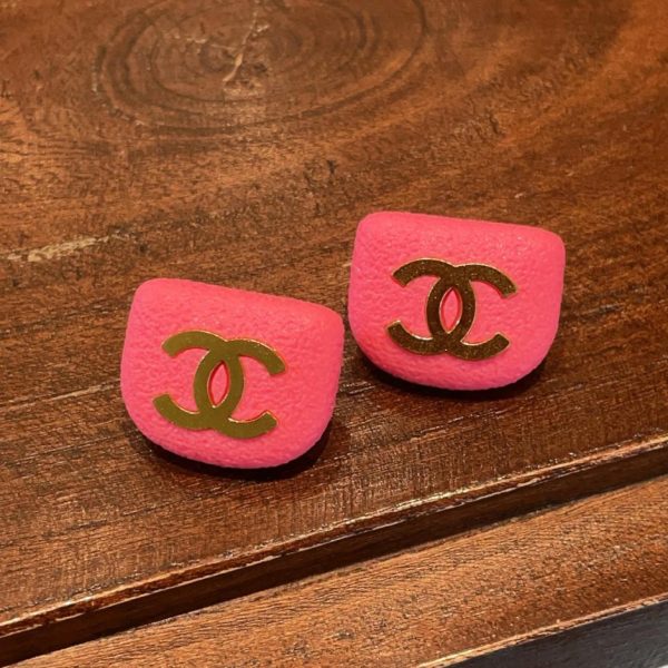 réplica,joyas,joyería,1:1,replica,fake,lujo,barato Pendientes Chanel doble C