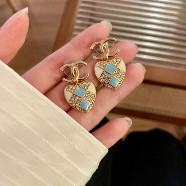 réplica,joyas,joyería,1:1,replica,fake,lujo,barato Pendientes Chanel doble C