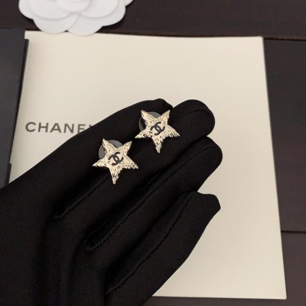 réplica,joyas,joyería,1:1,replica,fake,lujo,barato Pendientes Chanel estrella de cinco puntas cc