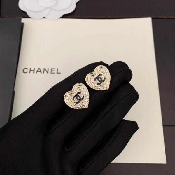 réplica,joyas,joyería,1:1,replica,fake,lujo,barato Pendientes Chanel love cc