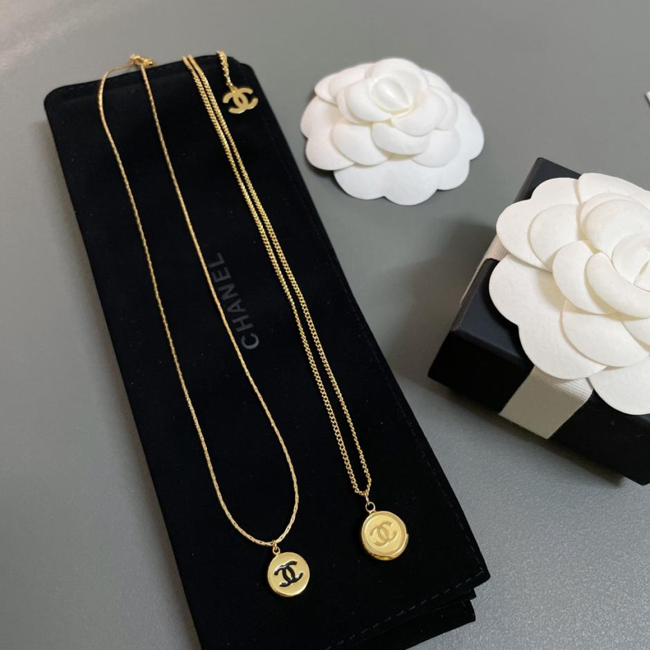 réplica,joyas,joyería,1:1,replica,fake,lujo,barato réplica,joyas,joyería,1:1,replica,fake,lujo,barato Chanel dos collares de frijoles dorados fragantes confeccionados