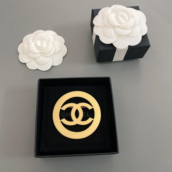réplica,joyas,joyería,1:1,replica,fake,lujo,barato Pendientes de cristal con doble C hueco de diamantes con fragancia de Chanel
