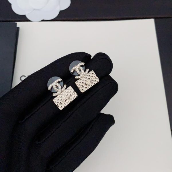 réplica,joyas,joyería,1:1,replica,fake,lujo,barato Pendientes de bolso Chanel dorado claro