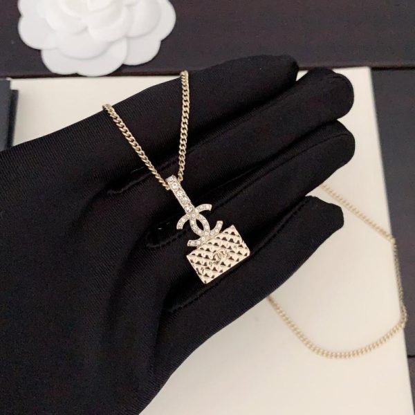 réplica,joyas,joyería,1:1,replica,fake,lujo,barato Pendientes de bolso Chanel dorado claro