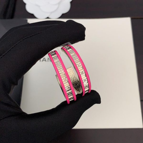 réplica,joyas,joyería,1:1,replica,fake,lujo,barato Ganchos para la oreja Chanel rosa cc