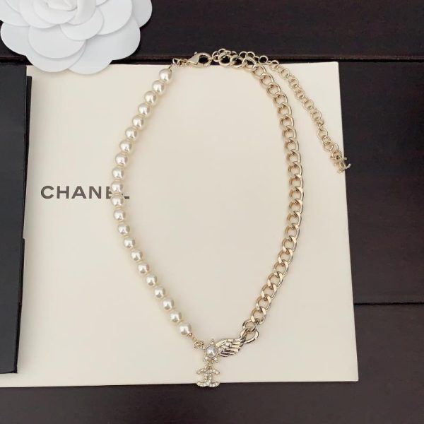 réplica,joyas,joyería,1:1,replica,fake,lujo,barato collar de perlas chanel