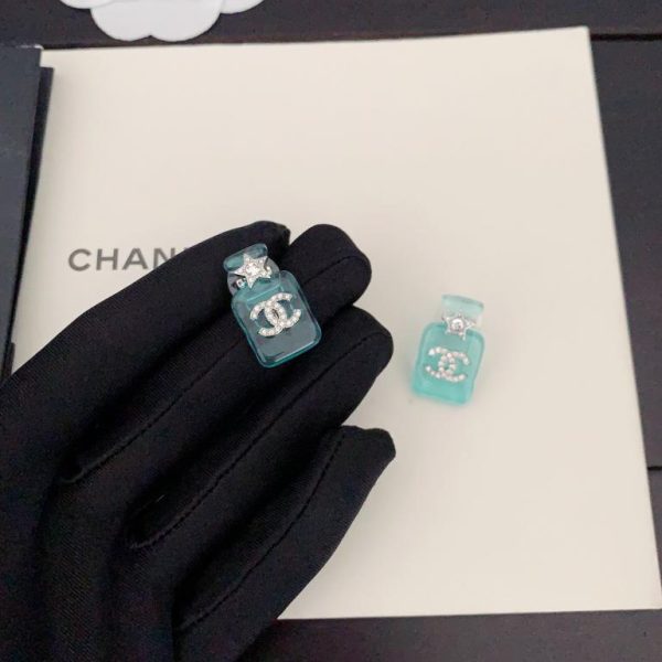 réplica,joyas,joyería,1:1,replica,fake,lujo,barato Pendientes de botella de perfume azul Chanel