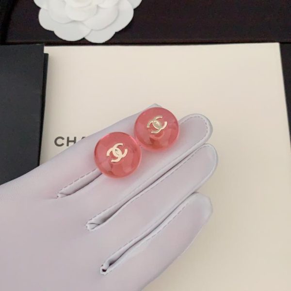 réplica,joyas,joyería,1:1,replica,fake,lujo,barato Pendientes redondos rosas Chanel