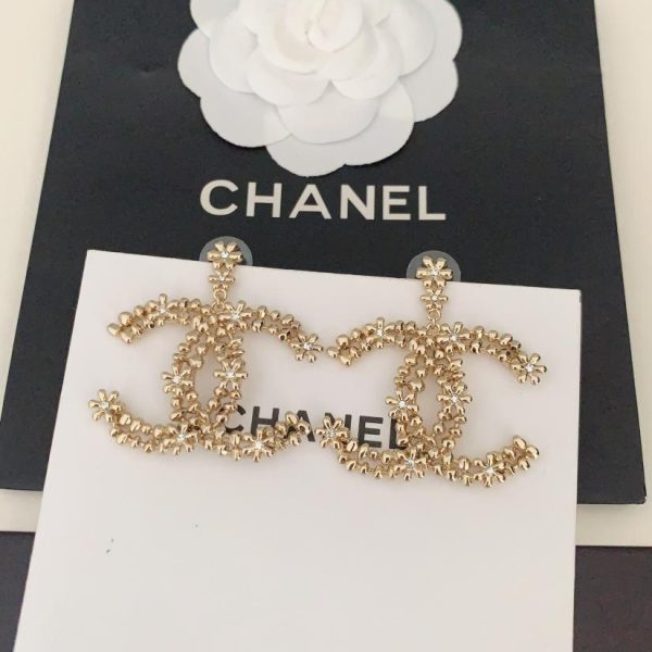 réplica,joyas,joyería,1:1,replica,fake,lujo,barato Pendientes Chanel Hollow Camelia