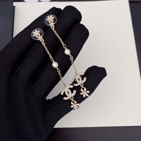 réplica,joyas,joyería,1:1,replica,fake,lujo,barato Pendientes Chanel Hollow Camelia