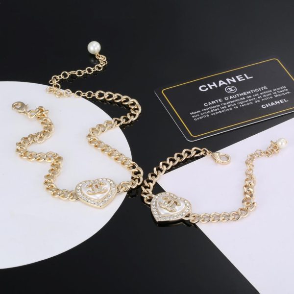 réplica,joyas,joyería,1:1,replica,fake,lujo,barato Collar de pulsera con letras Chanel