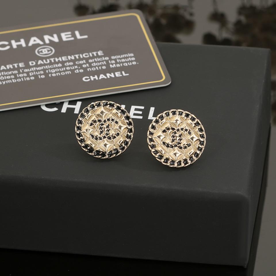 réplica,joyas,joyería,1:1,replica,fake,lujo,barato réplica,joyas,joyería,1:1,replica,fake,lujo,barato Pendientes Chanel otoño e invierno doble C.