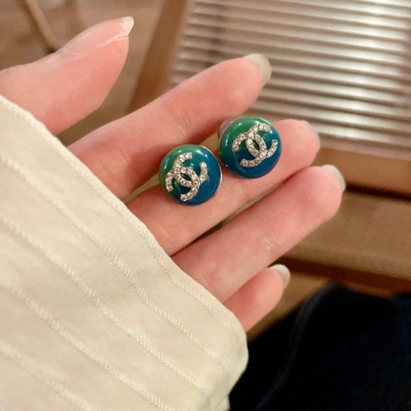 réplica,joyas,joyería,1:1,replica,fake,lujo,barato Pendientes Chanel Pink Love Black CC