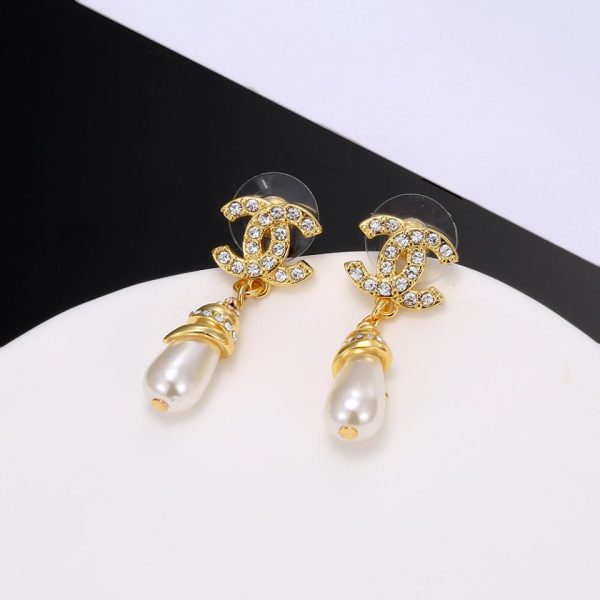 réplica,joyas,joyería,1:1,replica,fake,lujo,barato Pendientes Chanel Egipto doble c
